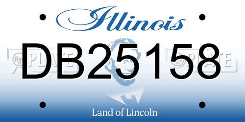 DB25158 Illinois License Plate