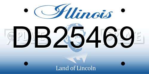 DB25469 Illinois License Plate
