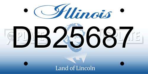 DB25687 Illinois License Plate