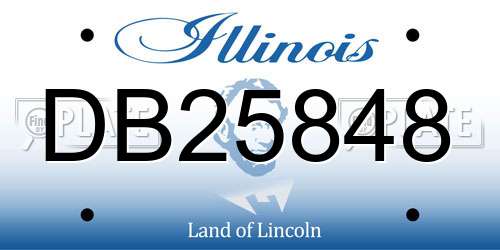 DB25848 Illinois License Plate