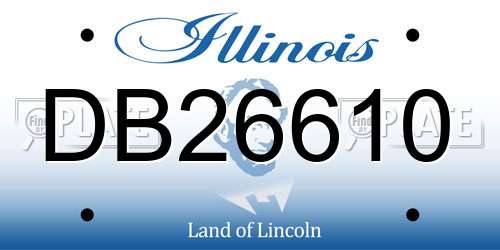 DB26610 Illinois License Plate