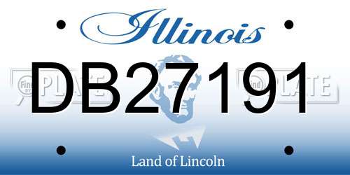 DB27191 Illinois License Plate