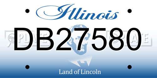 DB27580 Illinois License Plate