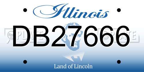 DB27666 Illinois License Plate