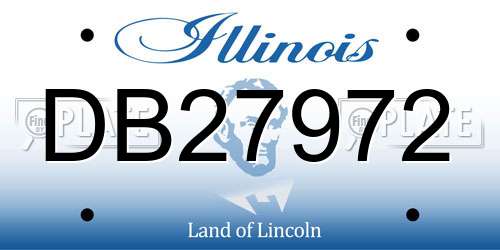 DB27972 Illinois License Plate