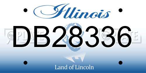 DB28336 Illinois License Plate