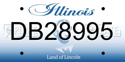 DB28995 Illinois License Plate