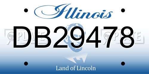 DB29478 Illinois License Plate
