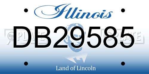 DB29585 Illinois License Plate
