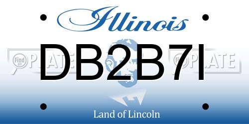 DB2B7I Illinois License Plate