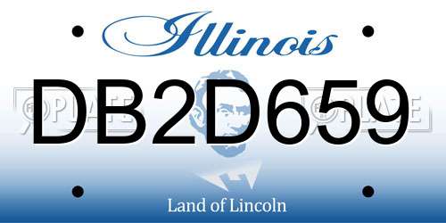 DB2D659 Illinois License Plate