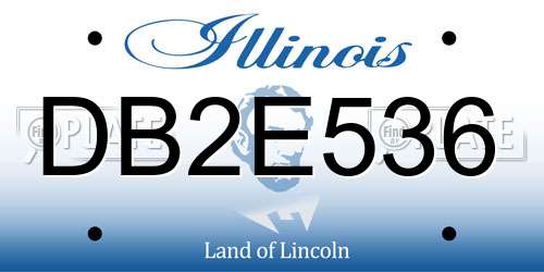 DB2E536 Illinois License Plate