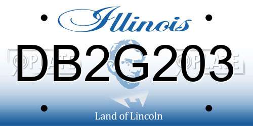 DB2G203 Illinois License Plate