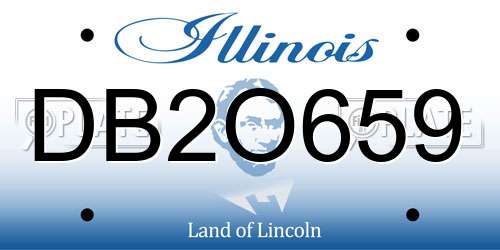 DB2O659 Illinois License Plate