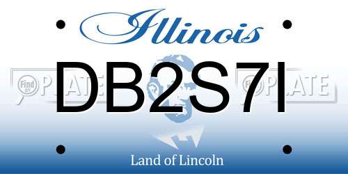 DB2S7I Illinois License Plate