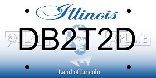 DB2T2D Illinois License Plate