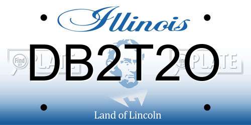 DB2T2O Illinois License Plate