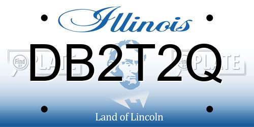 DB2T2Q Illinois License Plate