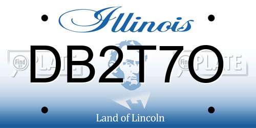 DB2T7O Illinois License Plate