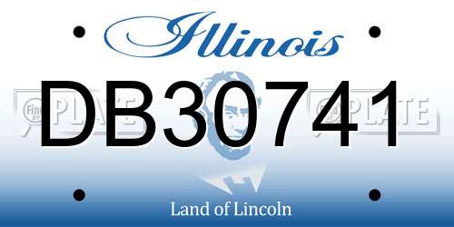 DB30741 Illinois License Plate