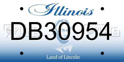 DB30954 Illinois License Plate