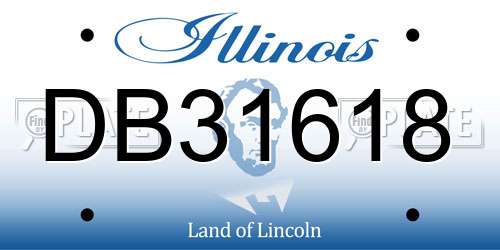 DB31618 Illinois License Plate