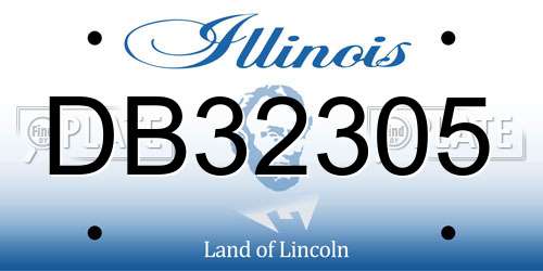 DB32305 Illinois License Plate