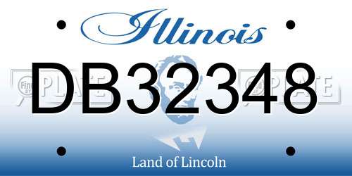 DB32348 Illinois License Plate