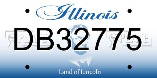 DB32775 Illinois License Plate