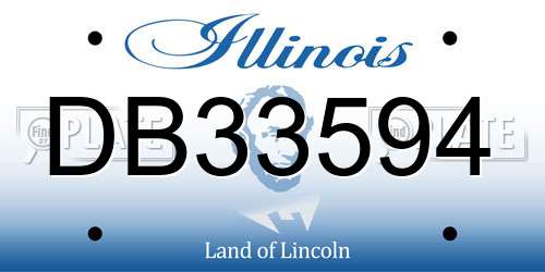 DB33594 Illinois License Plate