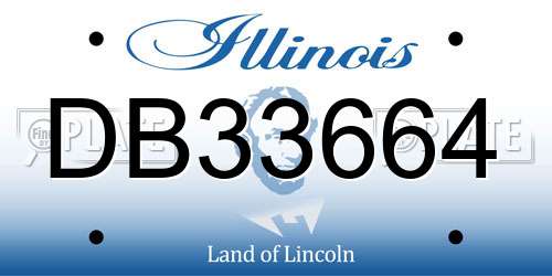 DB33664 Illinois License Plate