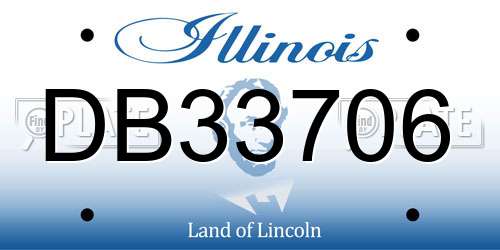 DB33706 Illinois License Plate