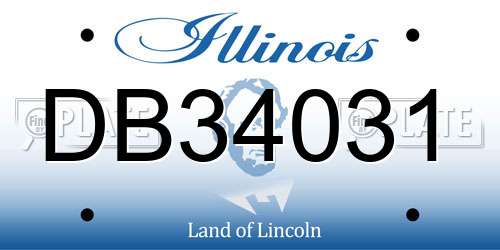 DB34031 Illinois License Plate
