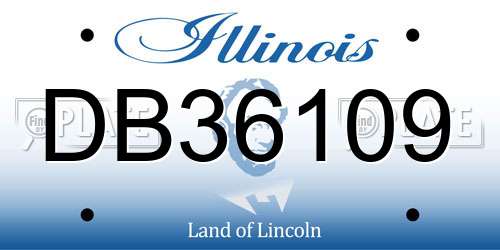DB36109 Illinois License Plate