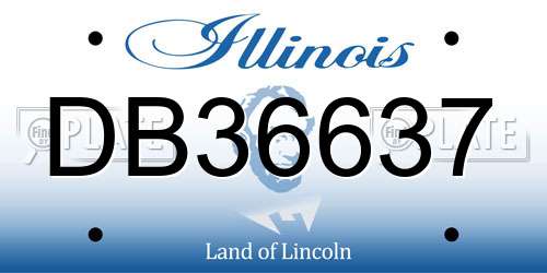 DB36637 Illinois License Plate