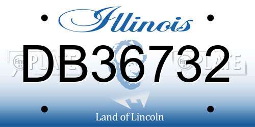 DB36732 Illinois License Plate