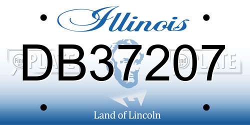 DB37207 Illinois License Plate