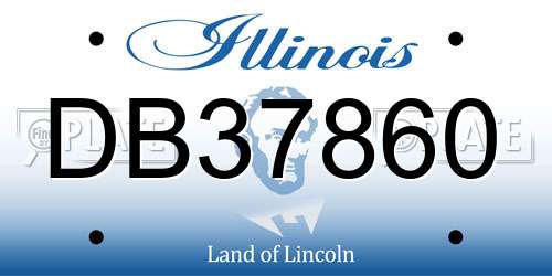 DB37860 Illinois License Plate
