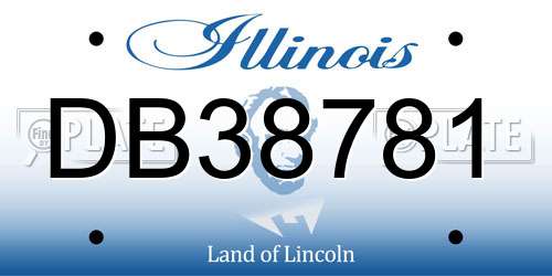 DB38781 Illinois License Plate