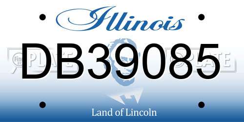 DB39085 Illinois License Plate