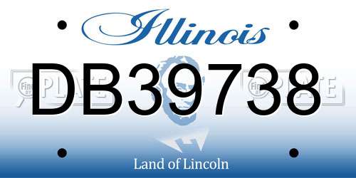DB39738 Illinois License Plate