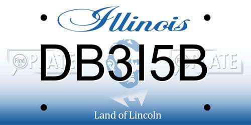 DB3I5B Illinois License Plate