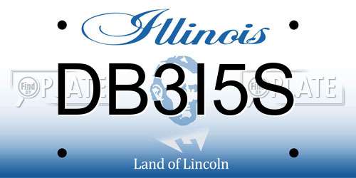 DB3I5S Illinois License Plate
