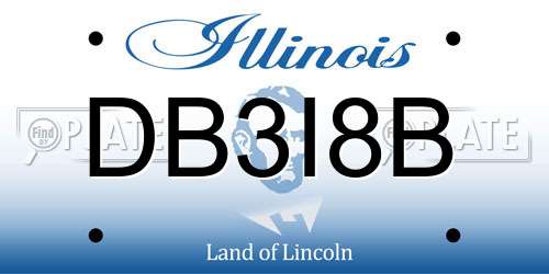 DB3I8B Illinois License Plate