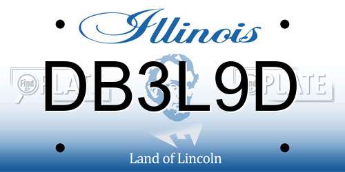 DB3L9D Illinois License Plate