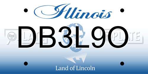 DB3L9O Illinois License Plate