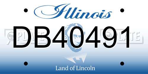DB40491 Illinois License Plate