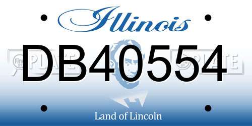 DB40554 Illinois License Plate