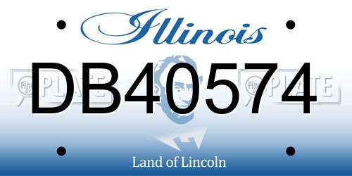 DB40574 Illinois License Plate