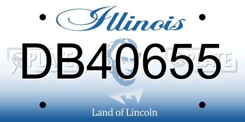 DB40655 Illinois License Plate
